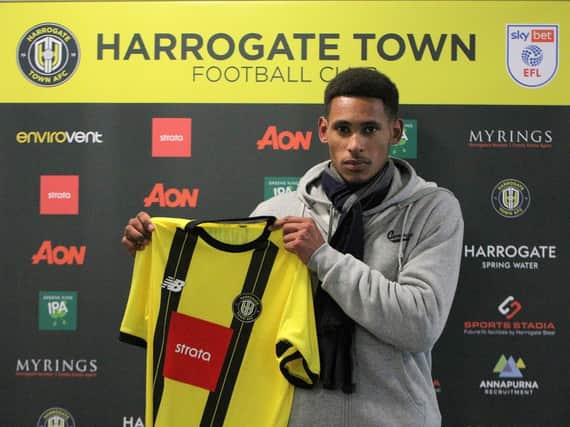 New Harrogate Town signing William Hondermarck. Picture courtesy of Harrogate Town AFC.