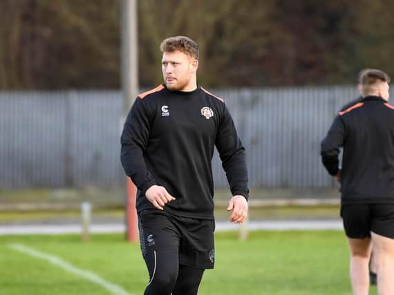 Castleford Tigers prop Lewis Bienek starts pre-training with his new club (PIC: CASTLEFORD TIGERS)