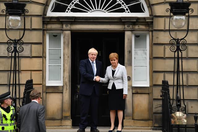 Boris Johnson and Nicvola Sturgeon have a very uneasy relationship.