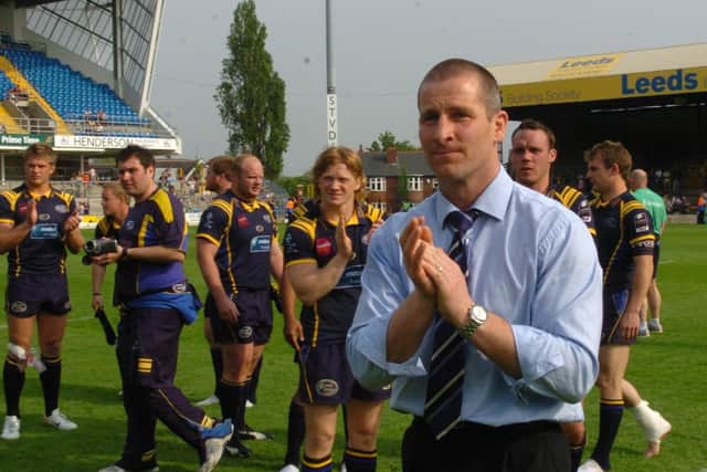 Farewell for Stuart Lancaster in his final game as Leeds Tykes head coach (Picture: Steve Riding)