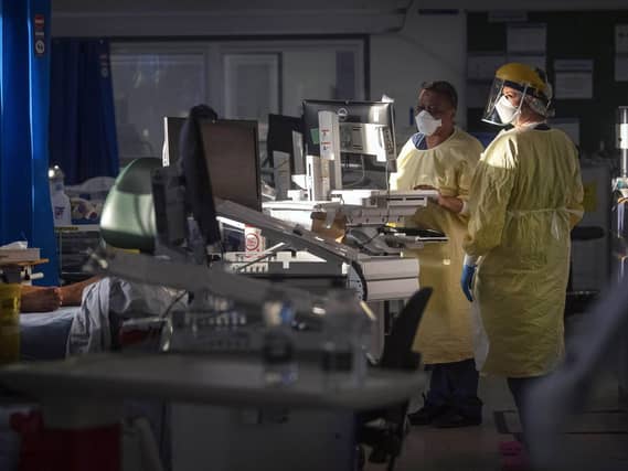 Intensive care medics in London, where hospitals are on the verge of being overwhelmed. Pic: PA