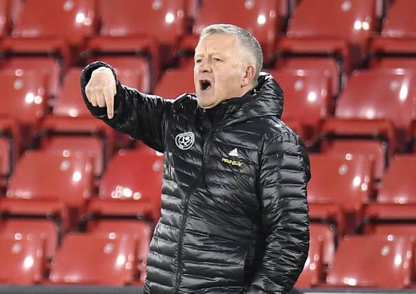 Sheffield United manager Chris Wilder. Picture : Peter Powell/PA