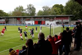 GAME OVER? Northern Premier League rivals Scarborough Athletic and FC United of Manchester, pictured, could see their season ended after league bosses recommended declaring the 2020-21 campaign null and void to the FA yesterday, due to the impact of the Covid-19 pandemic. Picture: Tim Markland/PA