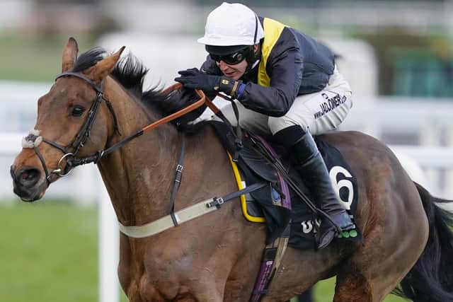 Ryan Mania and Seeyouatmidnight surge to victory in Sandown's Vetrans' Chase for Sandy and Quona Thomson.