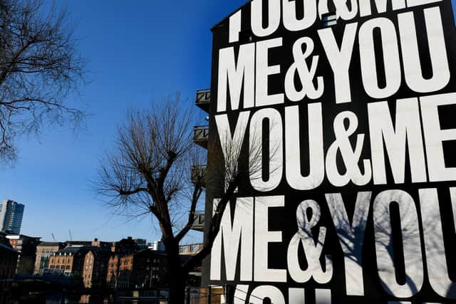 The mural was designed by former Leeds student Anthony Burrill (photo: Gary Longbottom).