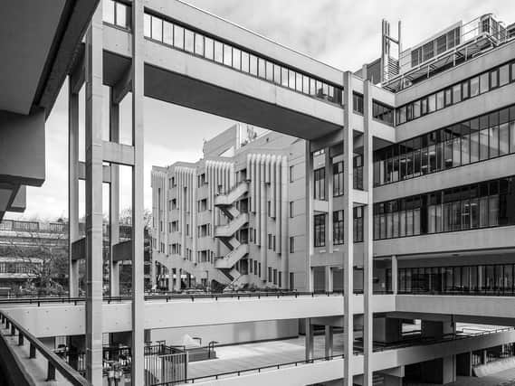 Part of the University of Leeds camous, designed by Chamberlin, Powell and Bon, built 1963-78. (Picture: Simon Phipps).