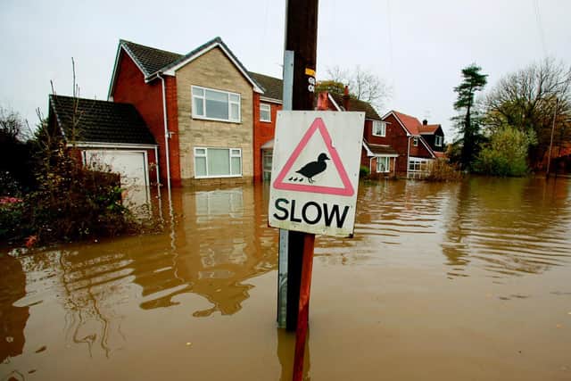 Flooding in Fishlake, South Yorkshire (Pic: SWNS)