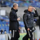 HOPEFUL: Sheffield United manager Chris Wilder, right, pictured with assistant Alan Knill. Picture: David Klein/Sportimage