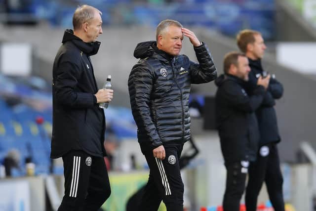 HOPEFUL: Sheffield United manager Chris Wilder, right, pictured with assistant Alan Knill. Picture: David Klein/Sportimage