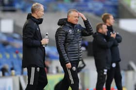 HOPEFUL: Sheffield United manager Chris Wilder, right, pictured with assistant Alan Knill. Picture: David Klein/Sportimage