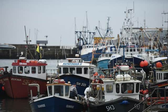 Fishing trawlers at Scarborough Harbour