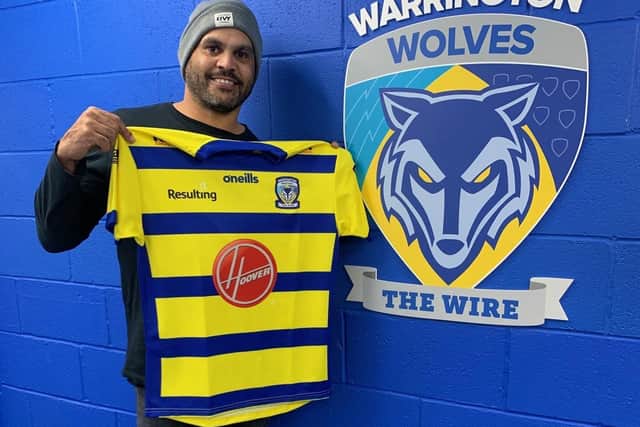 Australian superstar Greg Inglis has arrived at Warrington Wolves (PIC: Warrington Wolves)