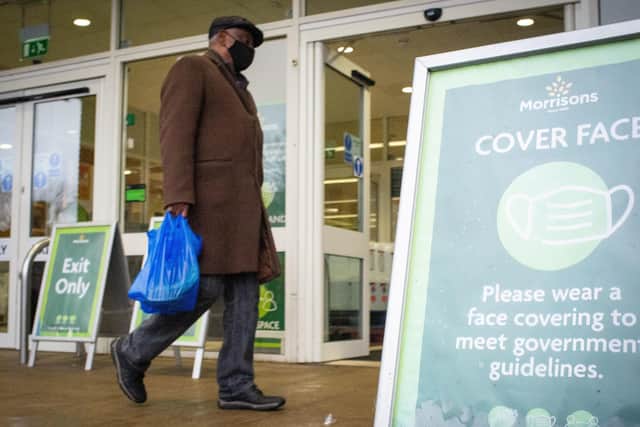 Supermarkets like Morrisons are now enforcing Covd rules.