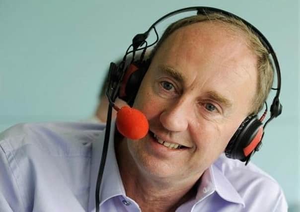 Test Match Special's Jonathan Agnew is broadcasting from his attic.