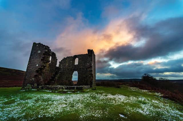 The ruins of Skelton Tower near Levisham on the North York Moors at dusk.  Picture Bruce Rollinson