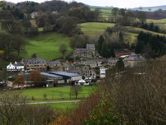 Pateley Bridge with the cricket club and showground in the foreground. (Jonathan Gawthorpe).