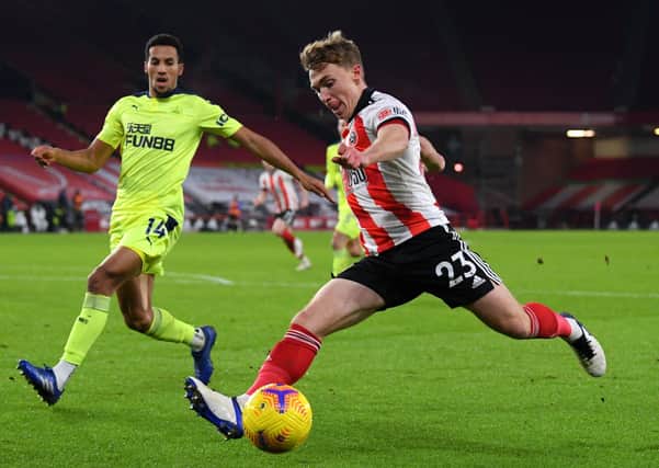 Sheffield United's Ben Osborn admits he has been sleeping easier since ending the Blades' winless streak with victory over Newcastle United. Picture: Stu Forster/PA