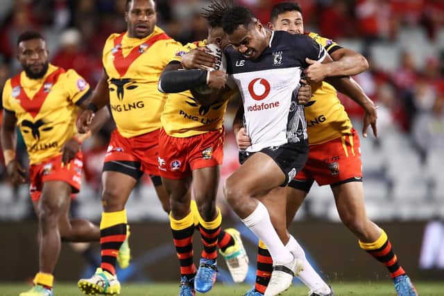 Fiji's King Vuniyayawa playing against PNG in 2018. (Photo by Brendon Thorne/Getty Images)