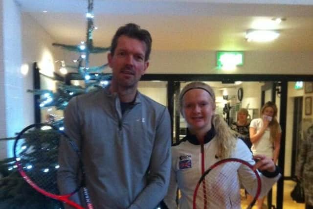 Heaton Tennis Club head coach Matt McTurk, with Francesca Jones.