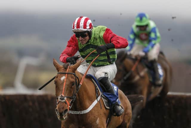 EYE INJURY: Danny Cook, pictured riding Definitly Red at Cheltenham in January 2018. Picture: Alan Crowhurst/Getty Images.