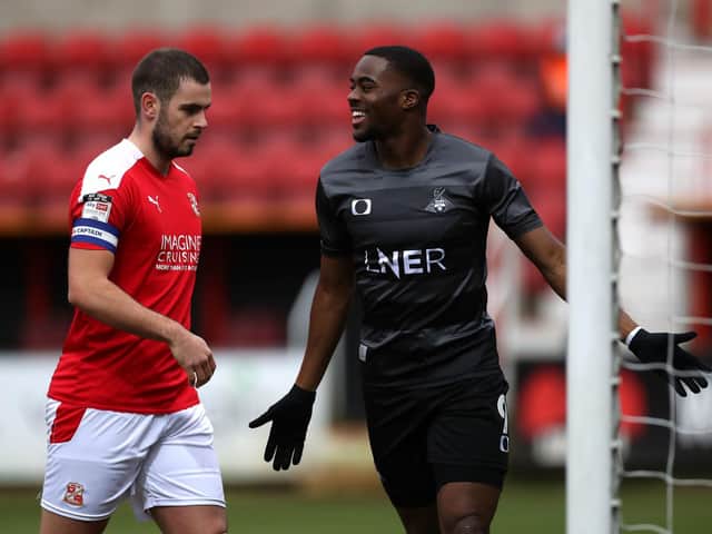 AT THE DOUBLE: Fejiri Okenabirhi's double secured another big away win for Doncaster Rovers. Picture: Bradley Collyer/PA Wire.