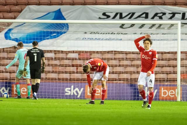 Barnsley are left to rue gifting Swansea their second goal. (PIC: TONY JOHNSON)
