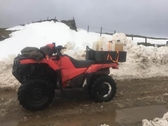 Gamekeeper Matthew Pollard used his quad bike to deliver heating oil to the elderly couple