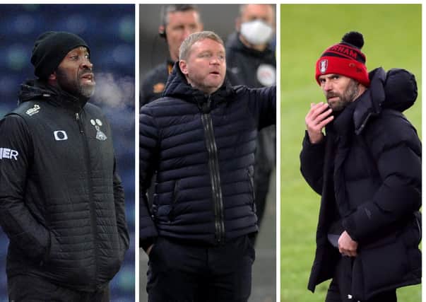 Darren Moore, Grant McCann and Paul Warne will all be hoping to pick up points on Tuesday night.