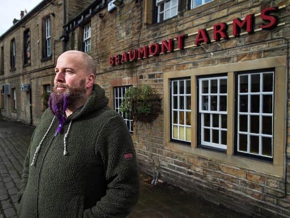 Community role: David Stanley, who runs the Beaumont Arms in Kirkheaton, has provided 7,000 hot meals for families in the village.