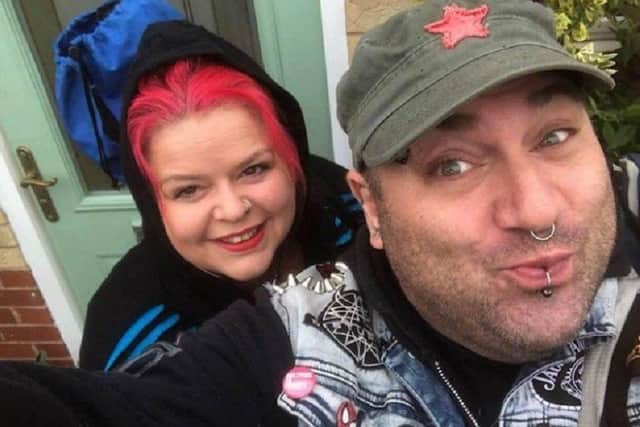 Jason Mercer, pictured with wife Claire Mercer, who was killed in a collision on the M1 near Sheffield in 2019.