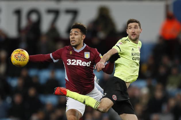 NEW START: Andre Green, pictured in action for Aston Villa against Sheffield United's Chris Basham in 2019. Picture: Simon Bellis/Sportimage