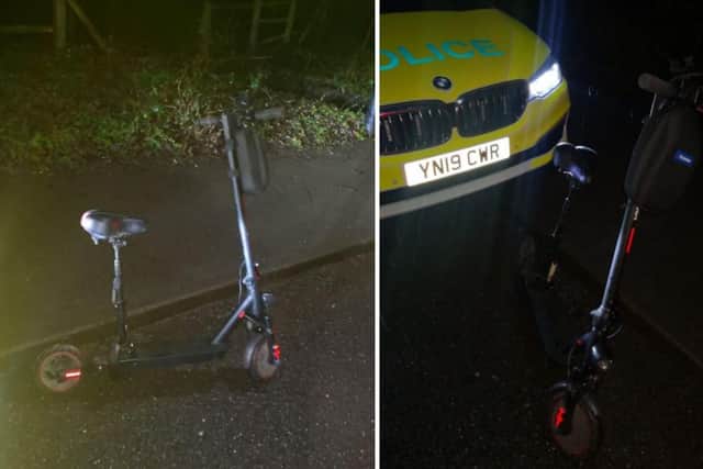 The scooter the rider had been driving up the M1 in the dark