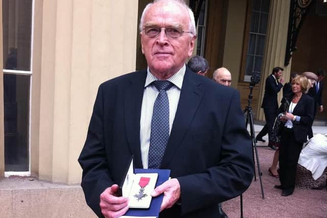 Brian Hazell receives the MBE
