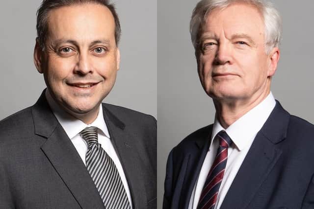 Yorkshire Conservative MPs Imran Ahmad Khan (Wakefield) and David Davis (Haltemprice and Hambleton). Photos: UK Parliament