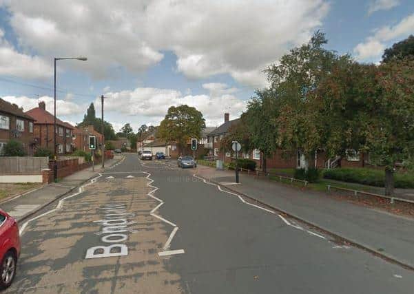 The man was walking along Bondgate in Ripon at around 5.30pm on Monday when he was targeted by four men who threatened him with a knife.