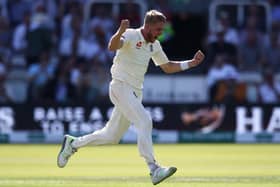 Olly Stone celebrates taking the wicket of Ireland's Andy Balbirnie at Lord's in 2019. Picture: Julian Finney/Getty Images.