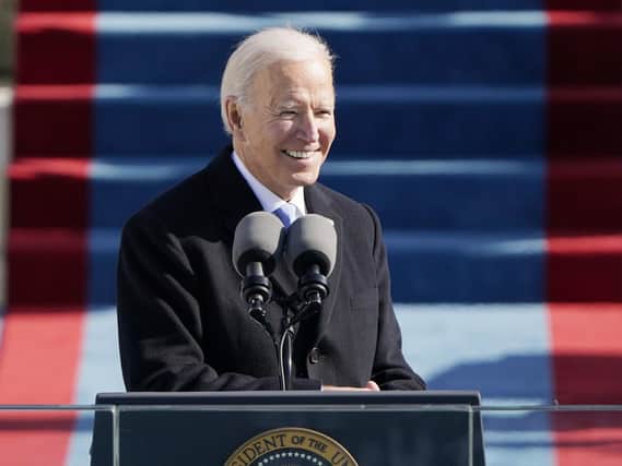 President Joe Biden speaks during the 59th Presidential Inauguration at the U.S. Capitol in Washington. Photo: AP Photo/Patrick Semansky, Pool