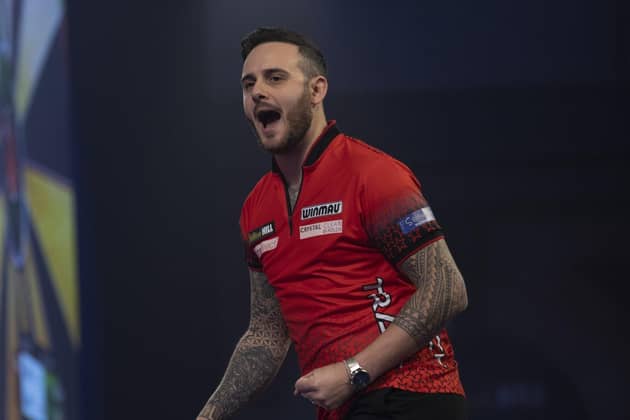 BIG YEAR: Joe Cullen, pictured celebrating during the William Hill World Darts Championship earlier this month.Picture: Lawrence Lustig