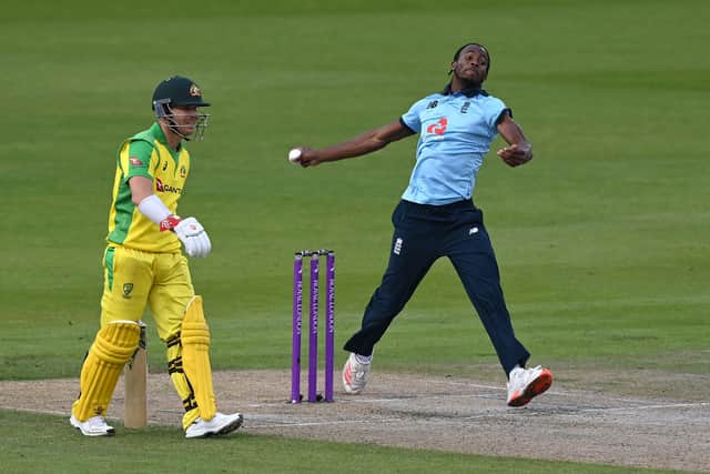 Rested: Jofra Archer was left out of the series against Sri Lanka. (Photo by Shaun Botterill/Getty Images)