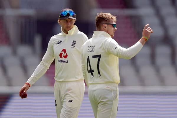 Captain Joe Root is a shoo-in for England - his batting alone would get hik in - while Yorkshire team-mate Dom Bess, right, is pushing hard to be the team's No spinner. Picture: Jon Super/NMC Pool/PA.