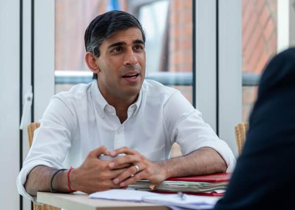 Chancellor Rishi Sunak when interviewed by The Yorkshire Post last summer.