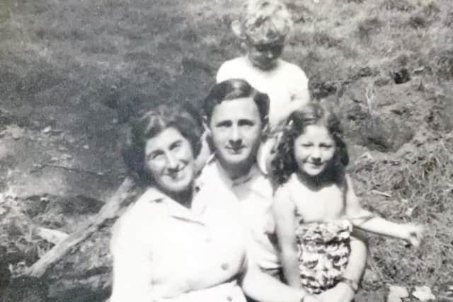 Judy's parents and brother Julian, pictured in 1949