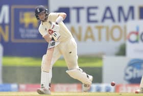 MASTERCLASS: England's Joe Root plays through the leg side on his way to a century against Sri Lanka in the second Test match in Galle on Snday. Picture courtesy of Sri Lankan Cricket (via ECB).