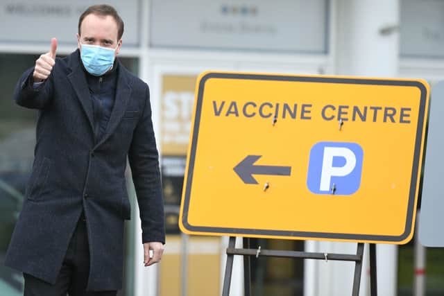 Health Secretary Matt Hancock as the Government's vaccines programme continues to prompt much debate.