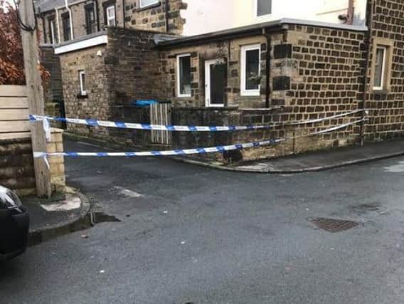 A police cordon remains in police in Bowling Terrace, Skipton.