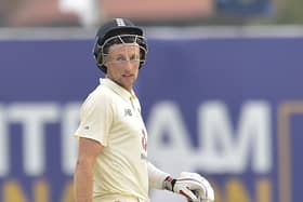 England's Joe Root on his way to a century against Sri Lanka in the second Test match in Galle. (Picture: Sri Lankan Cricket via Danny Reuben at ECB)