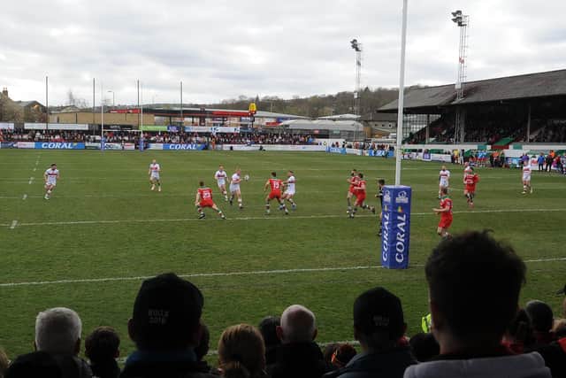 Keighley Cougars take on Bradford Bulls at Cougar Park in the Challenge Cup back in March 2019. Picture: Tony Johnson.