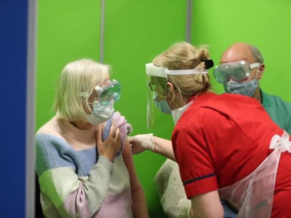 Richard and Linda Poskitt said getting their vaccines was a "big weight off". (photo: PA Wire/ Danny Lawson)