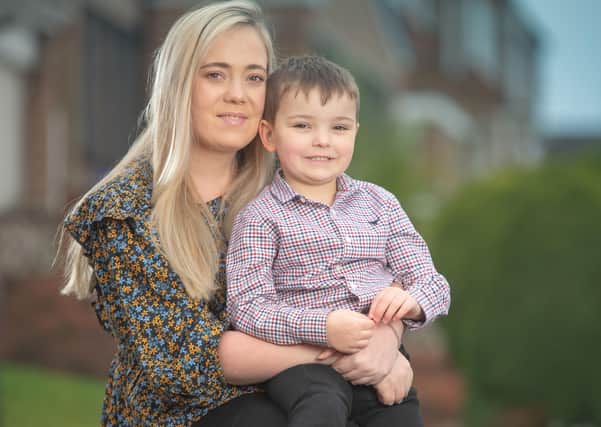 Sheffield mum, nurse and cancer survivor, Danielle Thompson (26), is backing a Cancer Research UK appeal for donations to help bridge a devastating fundraising gap caused by the COVID-19 pandemic.
Pictured with her son Oscar.

Photograph by Richard Walker/ImageNorth