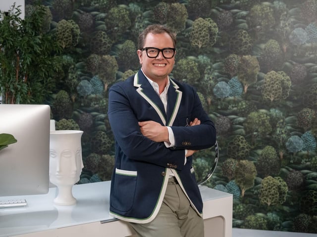 Alan Carr is presenting a new series of Interior Design Masters. Picture: BBC/PA